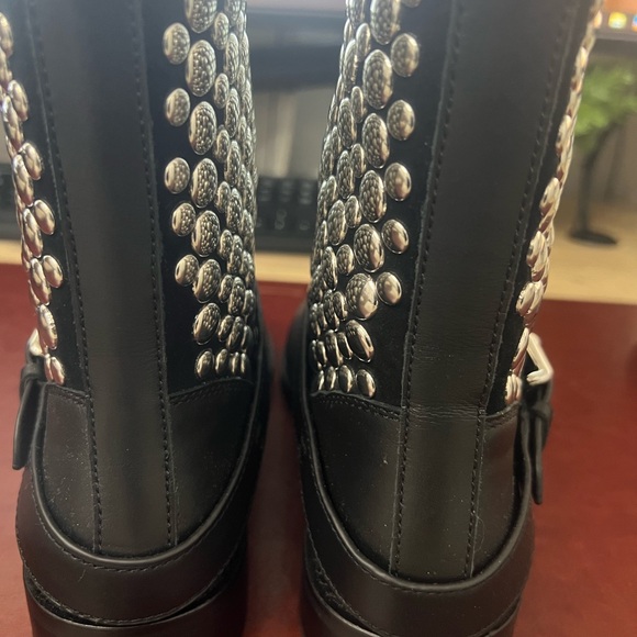 Rebecca Minkoff Saida Studded Leather Moto Boots NWOT - Picture 6 of 8